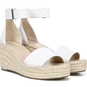 Franco Clemens Espadrille Wedge Sandal in White - NEVER WORN OUTSIDE